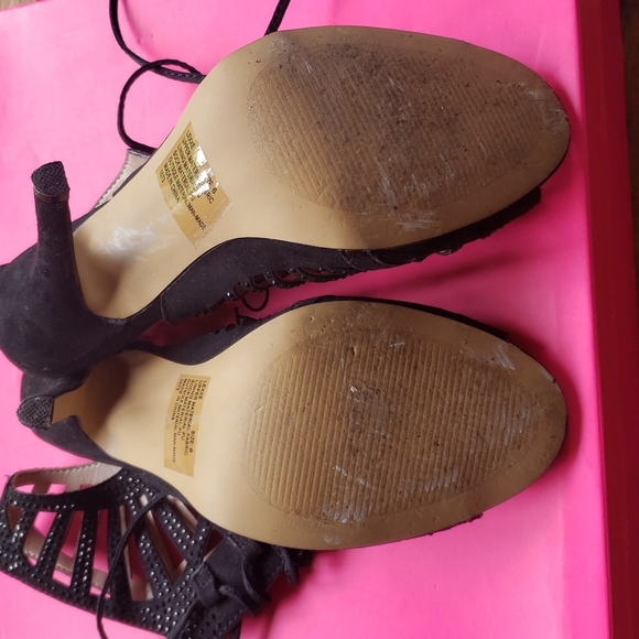 BETSEY JOHNSON Lexxe Rhinestone Cage Sandals sz 6 - Picture 11 of 15